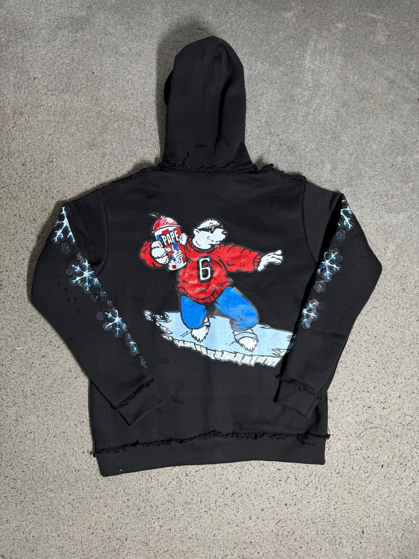 Polar Bear Snowboard Zip Up Hoodies