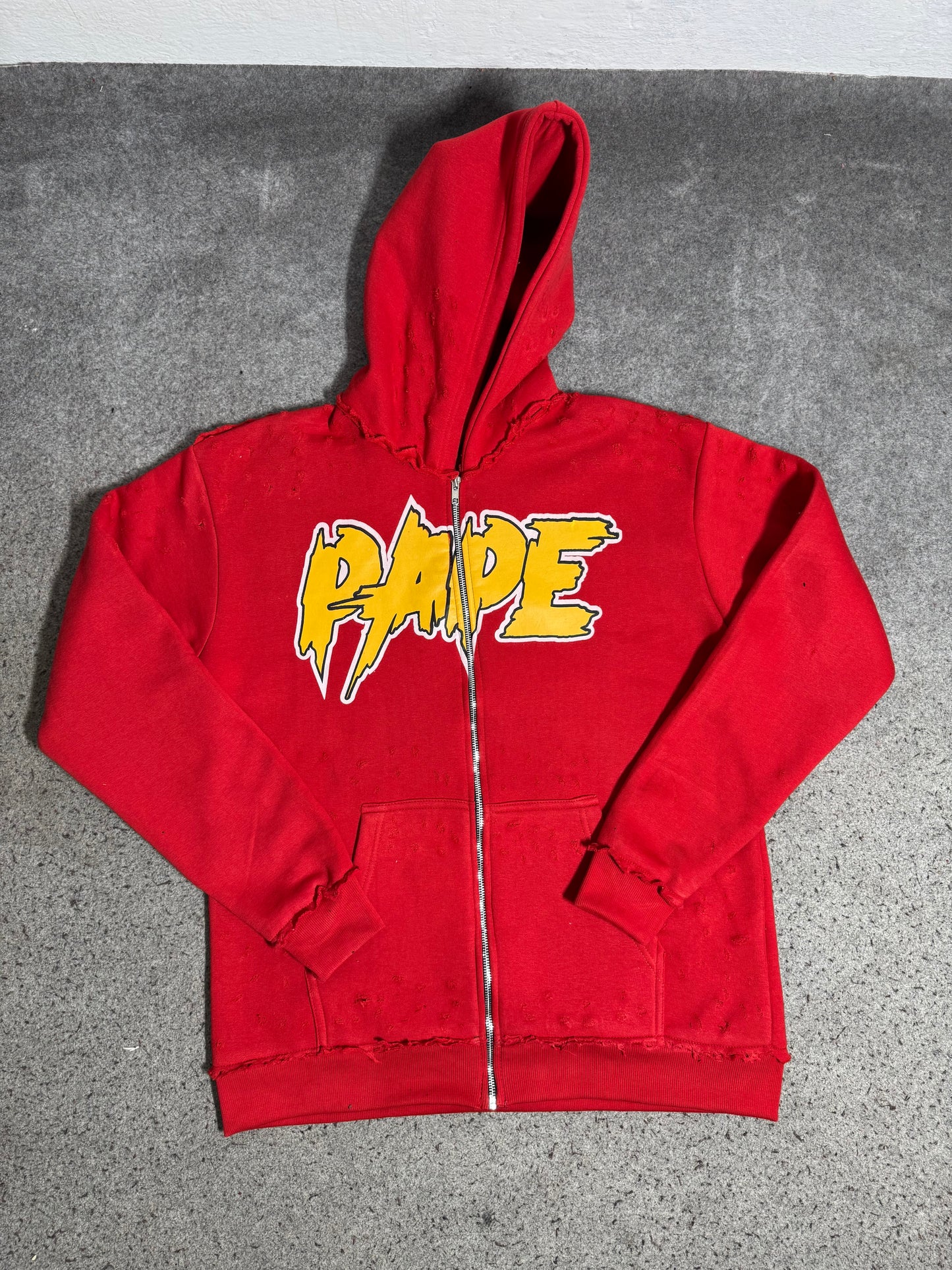 Red Snowboard Zip Up Hoodie