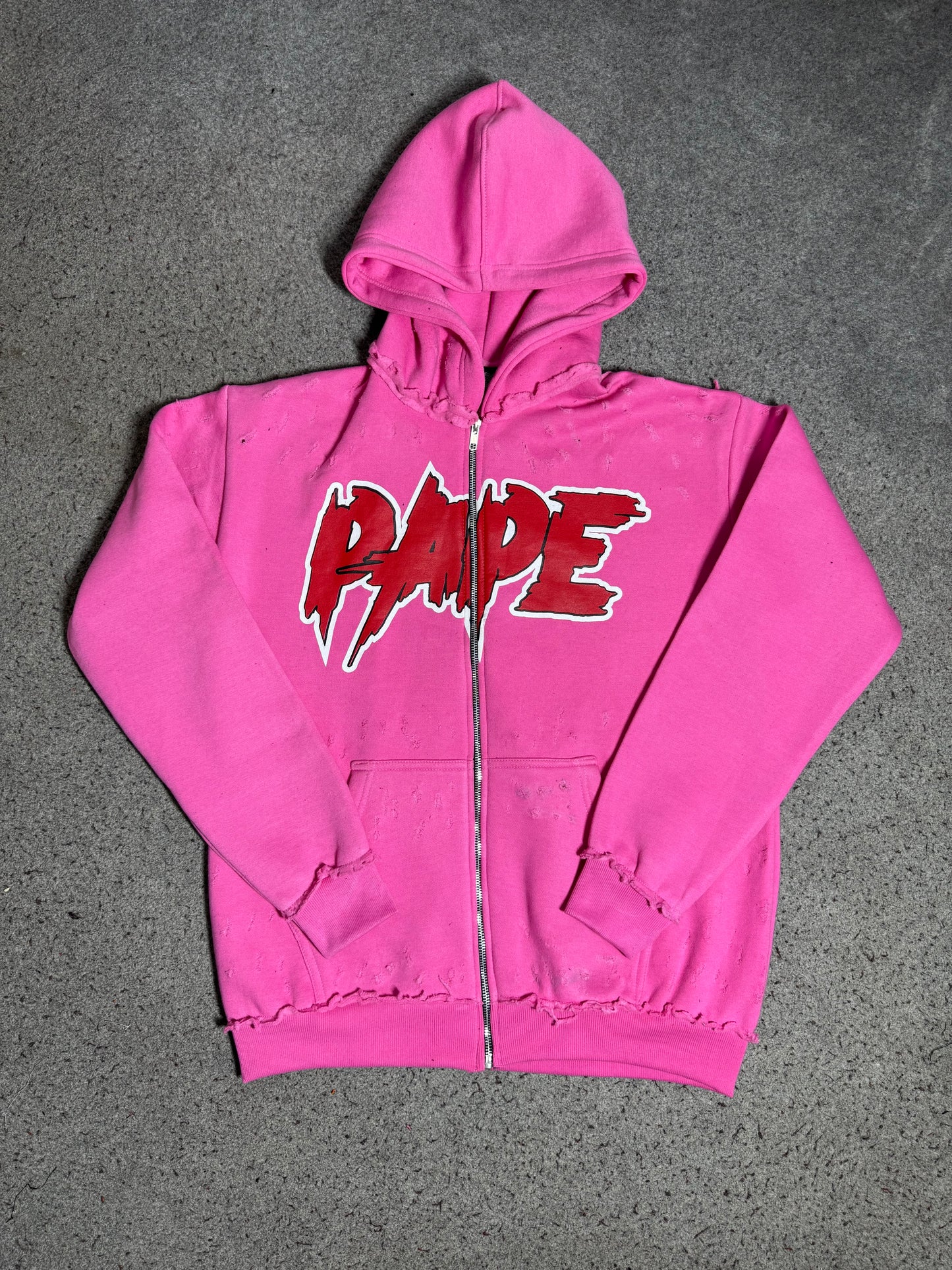 Pink Snowboard Zip Up Hoodie