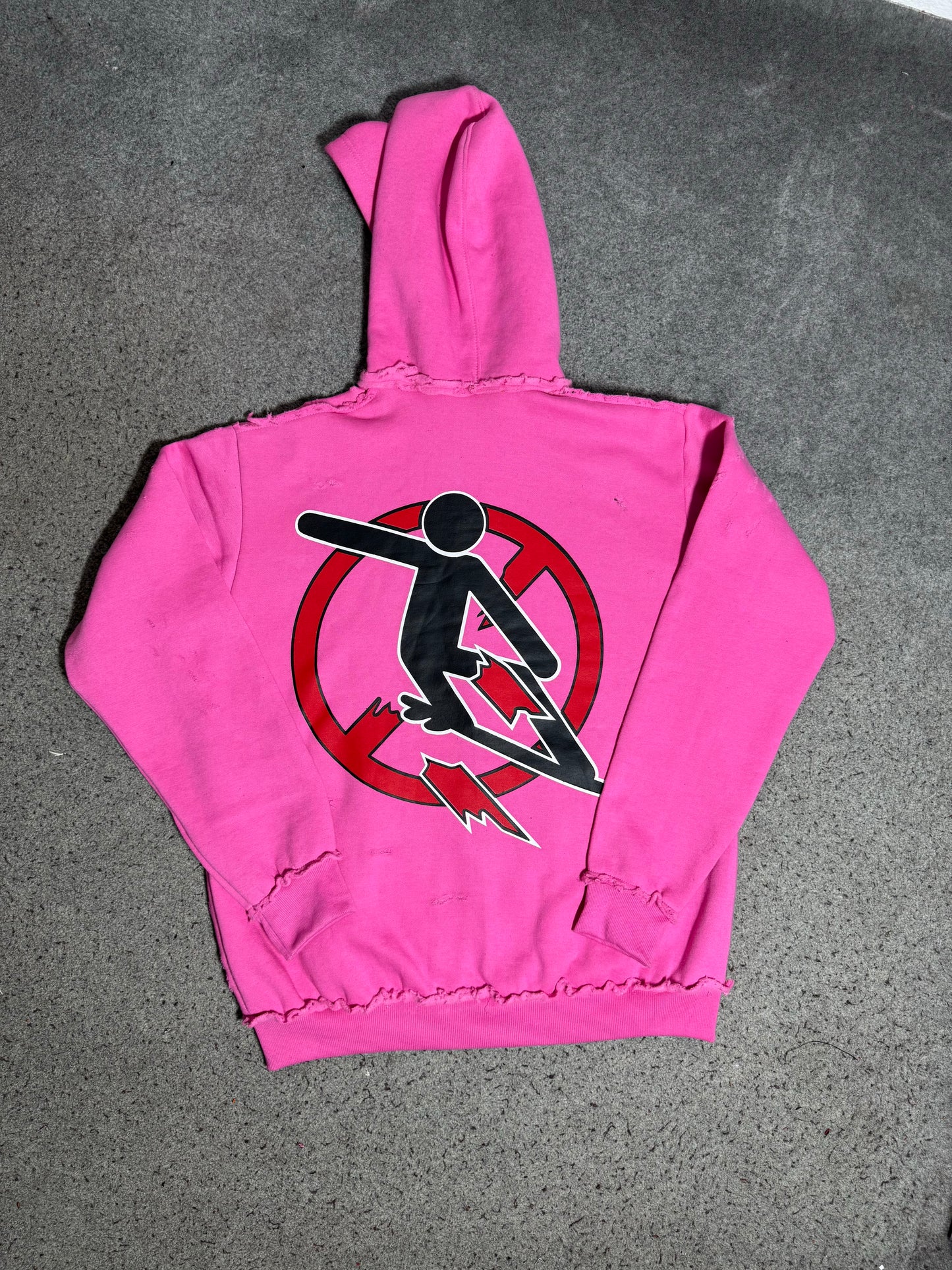 Pink Snowboard Zip Up Hoodie