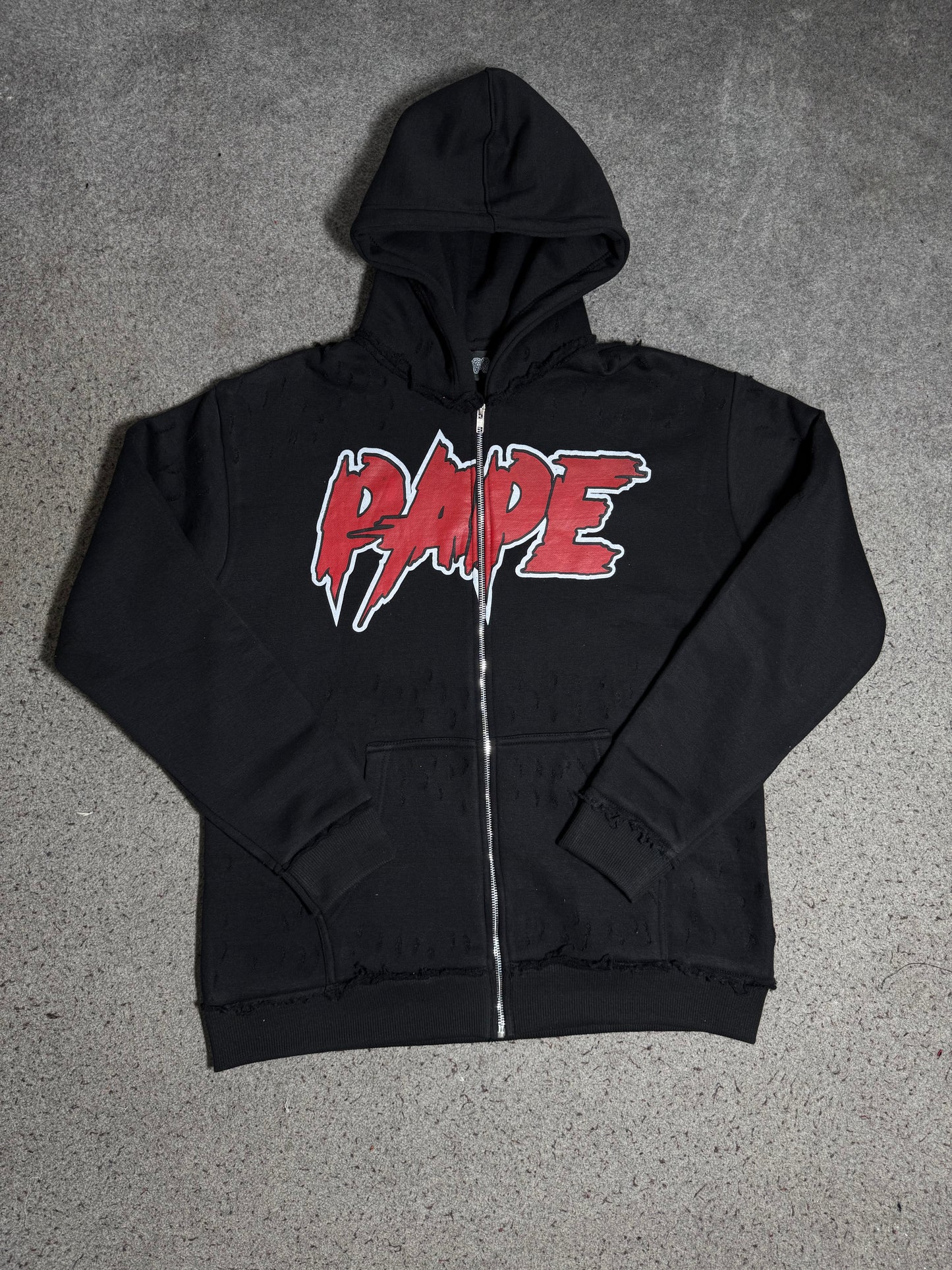 Black Snowboard Zip Up Hoodie